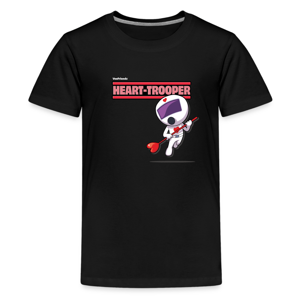 Heart-Trooper Character Comfort Kids Tee - black