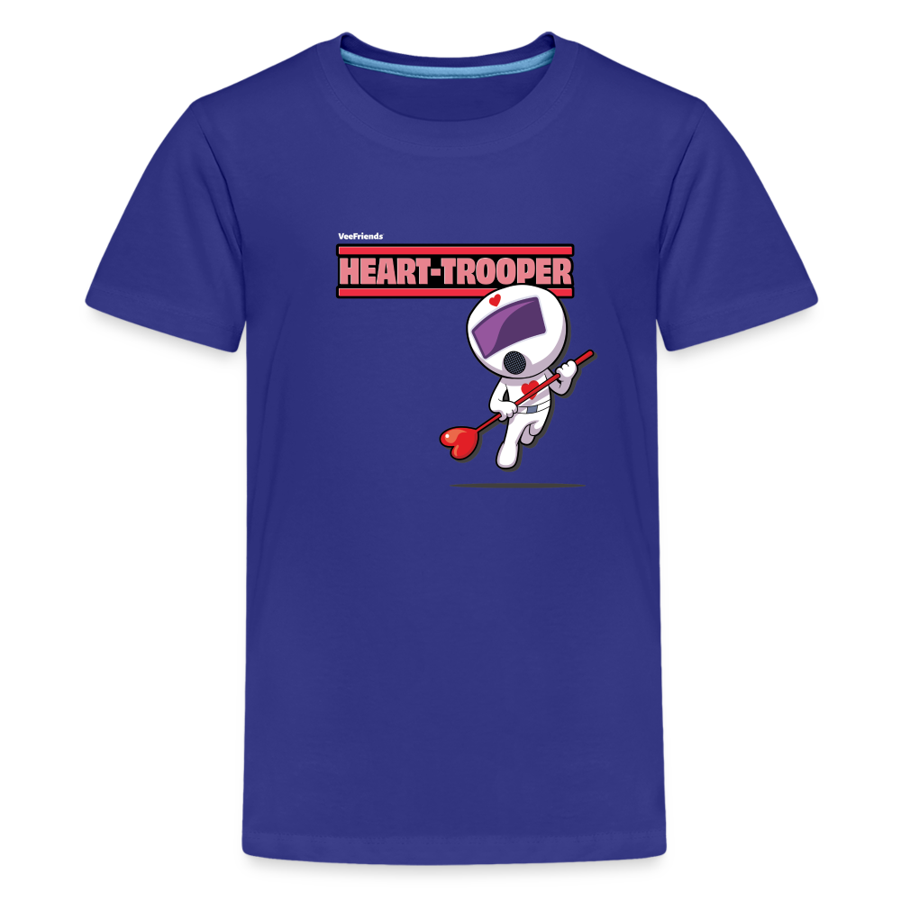 Heart-Trooper Character Comfort Kids Tee - royal blue