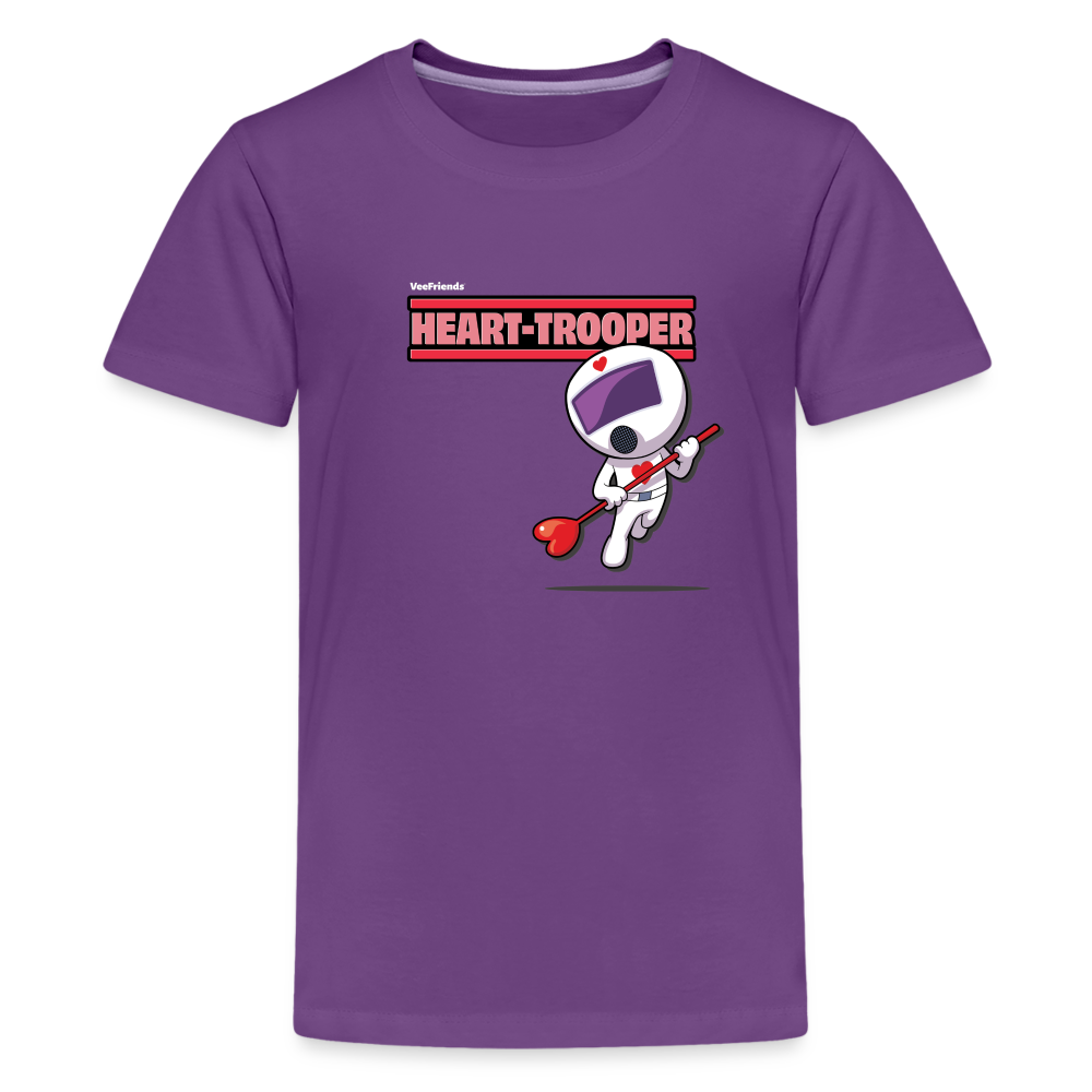 Heart-Trooper Character Comfort Kids Tee - purple