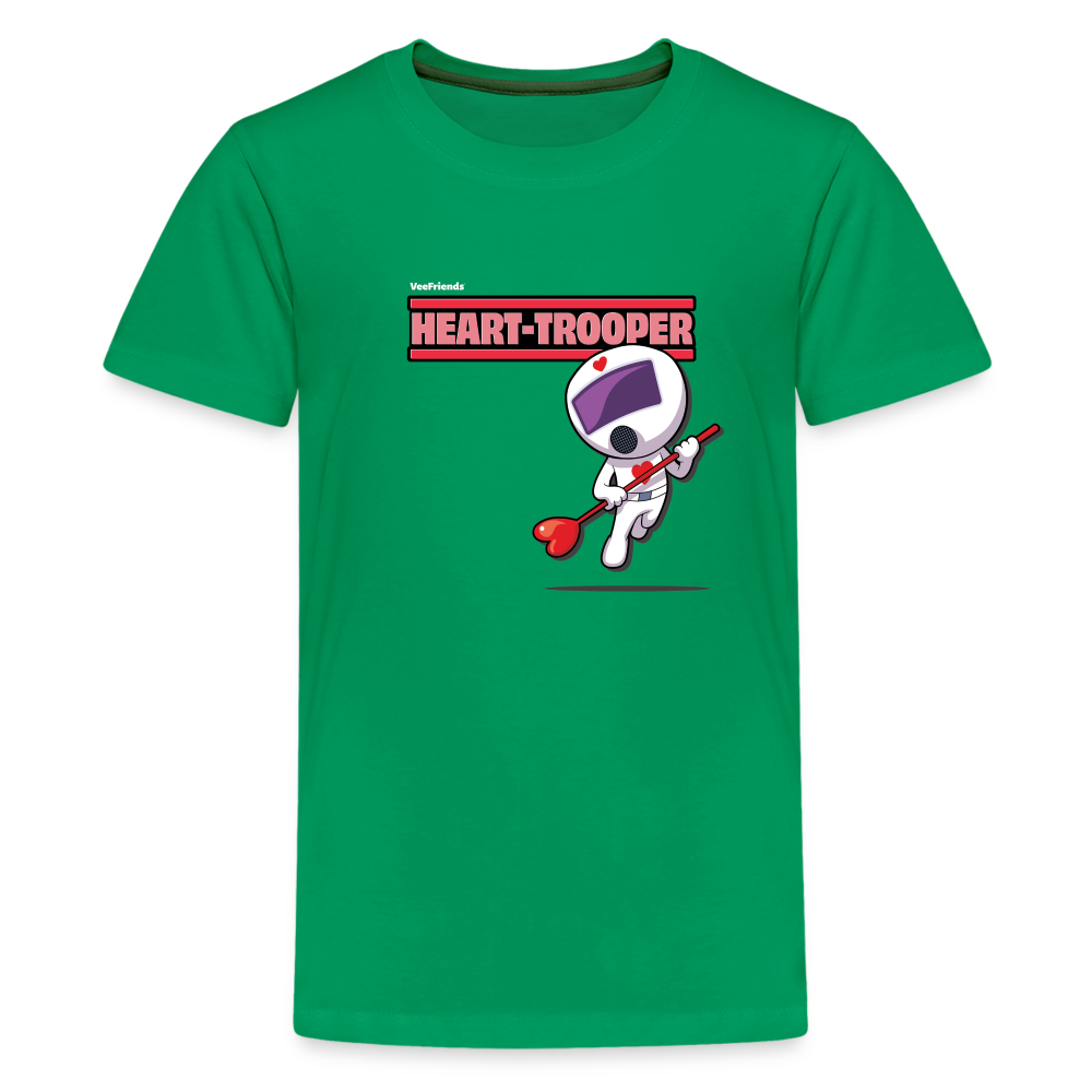 Heart-Trooper Character Comfort Kids Tee - kelly green