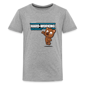 
            
                Load image into Gallery viewer, Hard-Working Wombat Character Comfort Kids Tee - heather gray
            
        