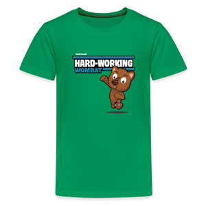 
            
                Load image into Gallery viewer, Hard-Working Wombat Character Comfort Kids Tee - kelly green
            
        