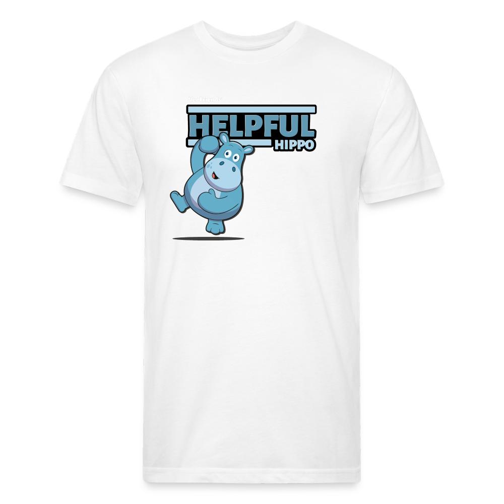 Helpful Hippo Character Comfort Adult Tee - white