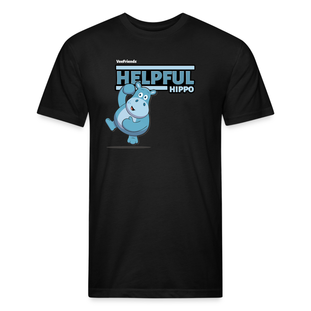 Helpful Hippo Character Comfort Adult Tee - black