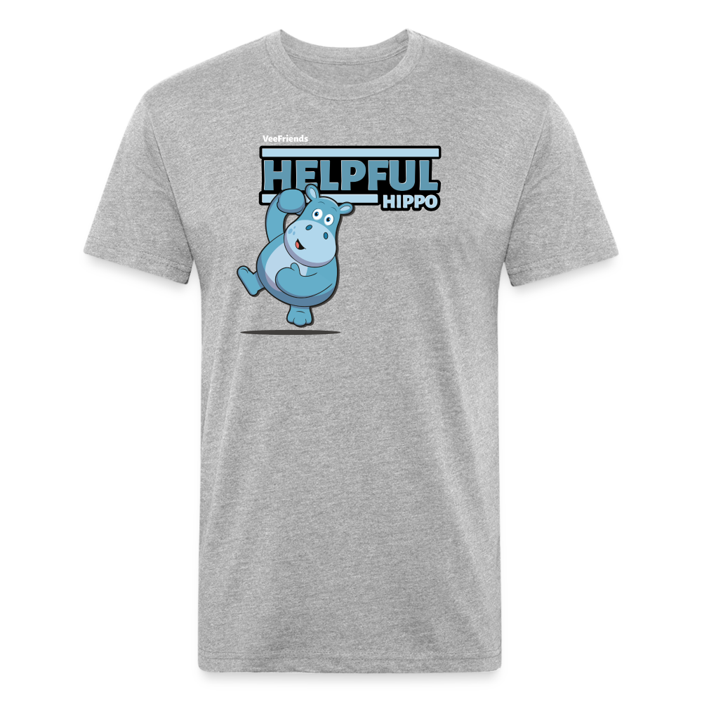 Helpful Hippo Character Comfort Adult Tee - heather gray