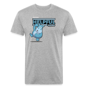 Helpful Hippo Character Comfort Adult Tee - heather gray