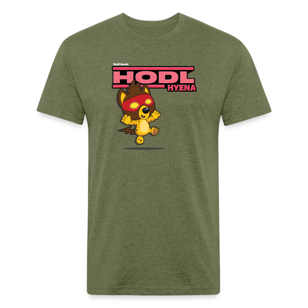 Hodl Hyena Character Comfort Adult Tee - heather military green