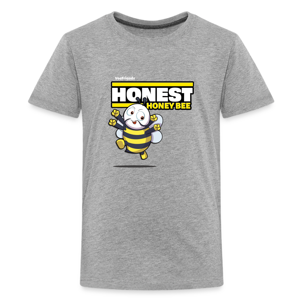 Honest Honey Bee Character Comfort Kids Tee - heather gray