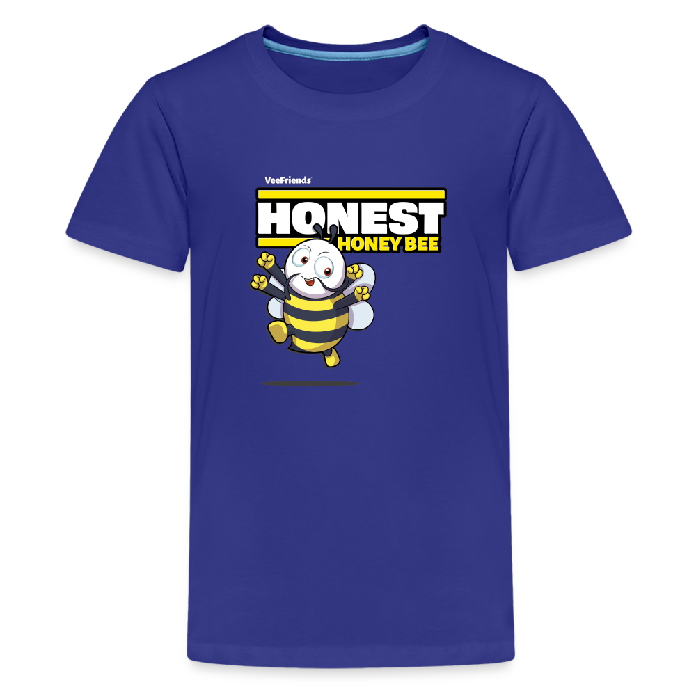 Honest Honey Bee Character Comfort Kids Tee - royal blue