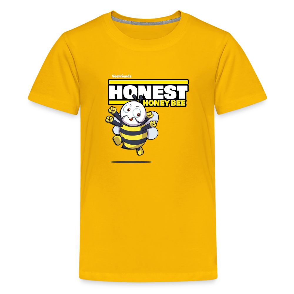 Honest Honey Bee Character Comfort Kids Tee - sun yellow