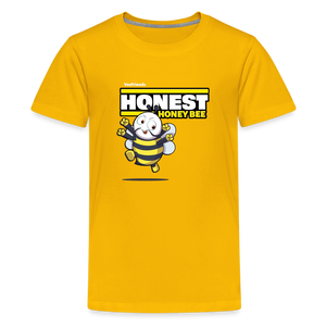 Honest Honey Bee Character Comfort Kids Tee - sun yellow