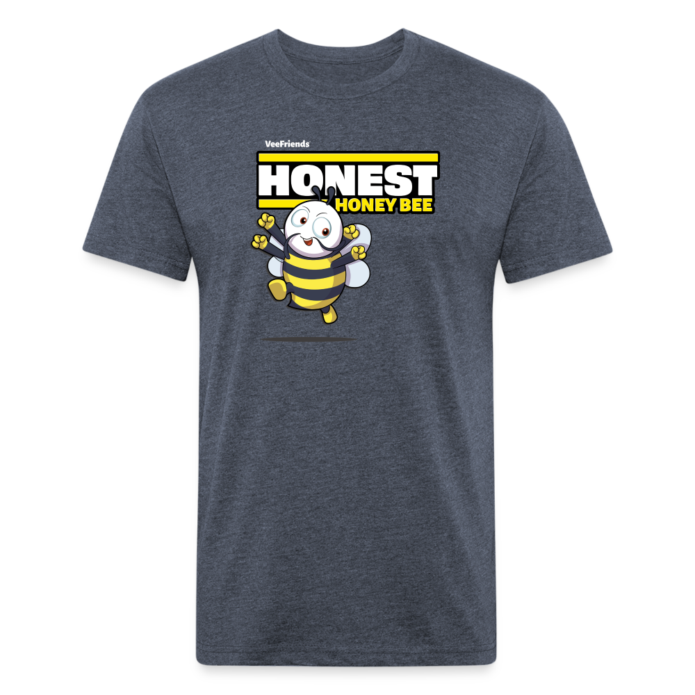 Honest Honey Bee Character Comfort Adult Tee - heather navy