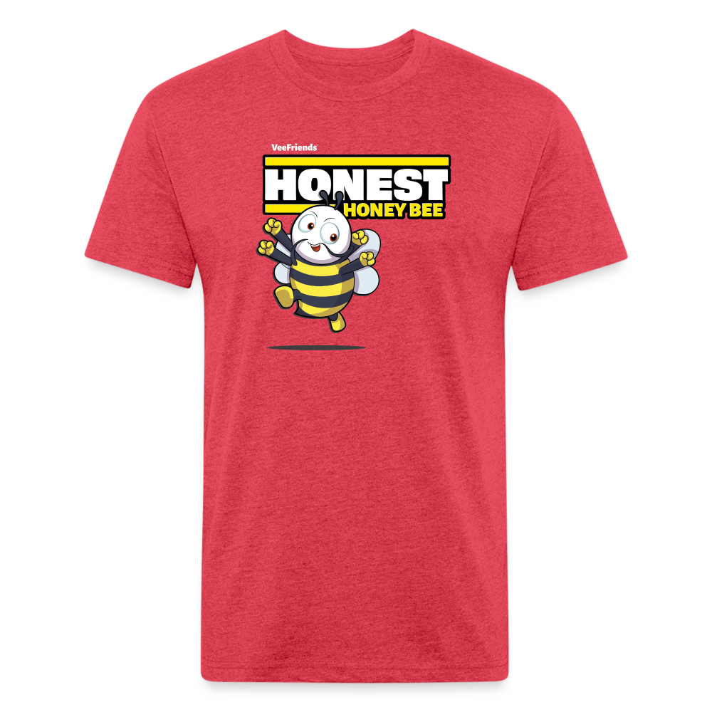 Honest Honey Bee Character Comfort Adult Tee - heather red