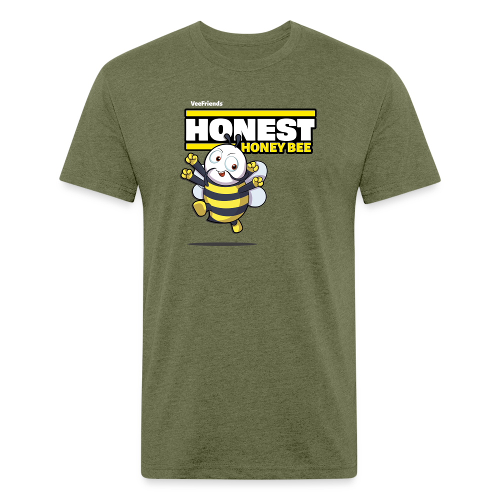 Honest Honey Bee Character Comfort Adult Tee - heather military green