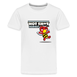 
            
                Load image into Gallery viewer, &amp;quot;Hot Sh*t&amp;quot; Hornet Character Comfort Kids Tee - white
            
        