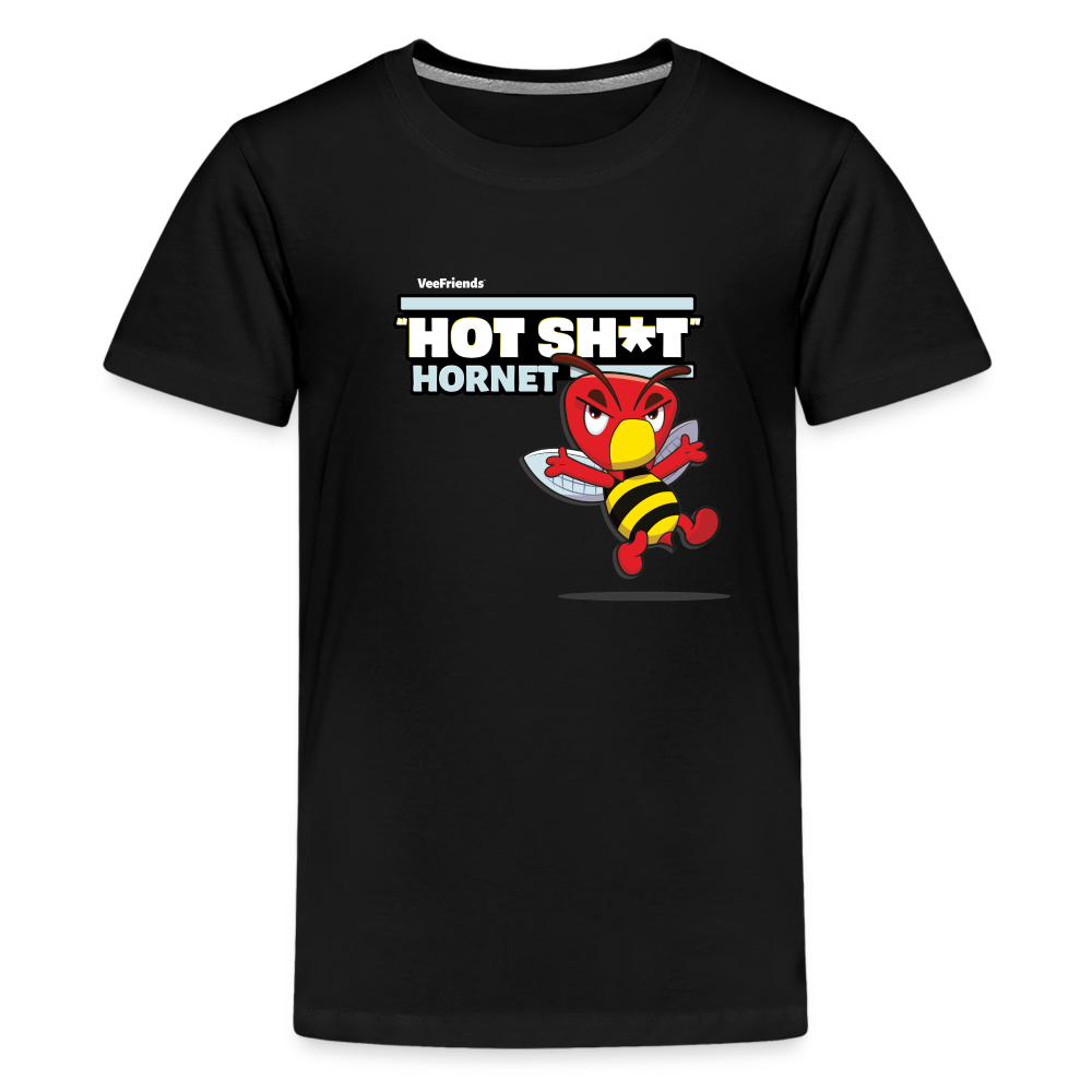 
            
                Load image into Gallery viewer, &amp;quot;Hot Sh*t&amp;quot; Hornet Character Comfort Kids Tee - black
            
        