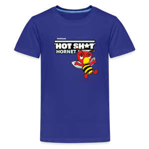"Hot Sh*t" Hornet Character Comfort Kids Tee - royal blue