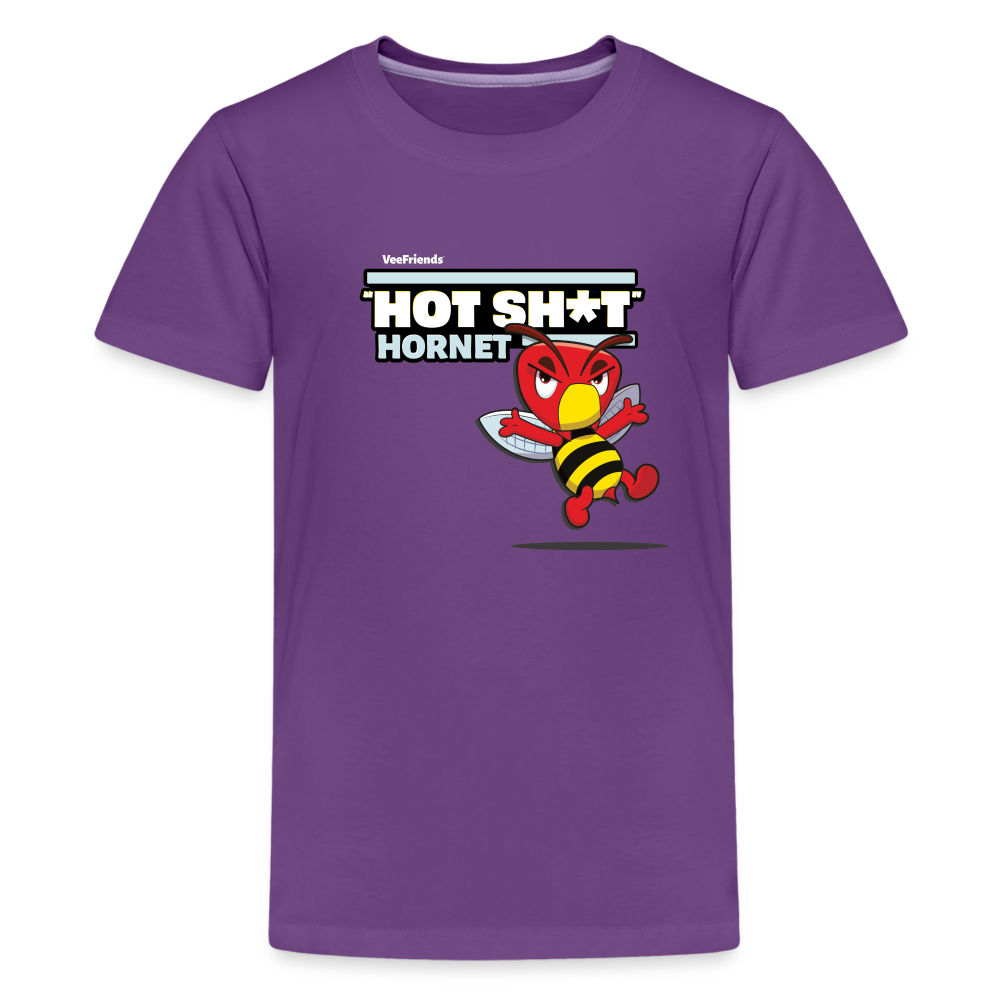 "Hot Sh*t" Hornet Character Comfort Kids Tee - purple