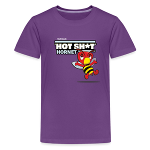 "Hot Sh*t" Hornet Character Comfort Kids Tee - purple