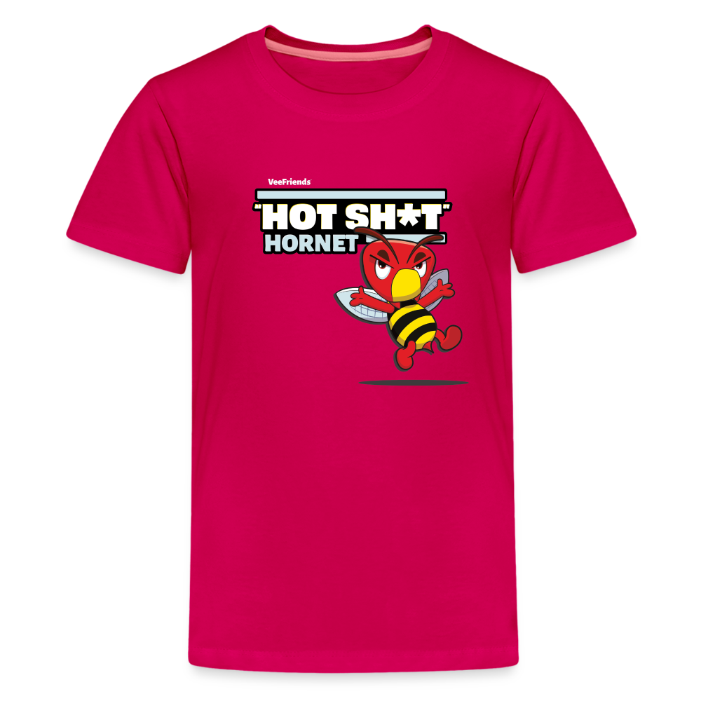 "Hot Sh*t" Hornet Character Comfort Kids Tee - dark pink