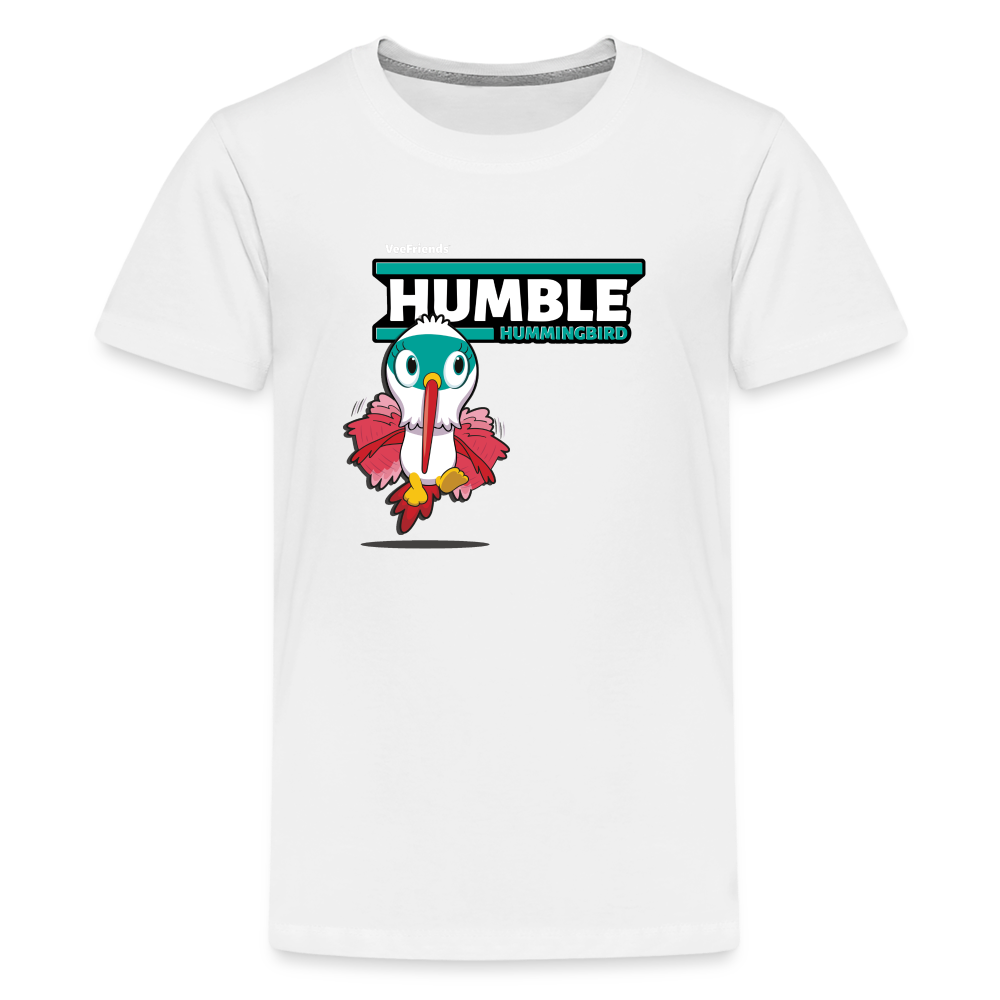 Humble Hummingbird Character Comfort Kids Tee - white