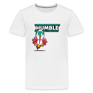 Humble Hummingbird Character Comfort Kids Tee - white