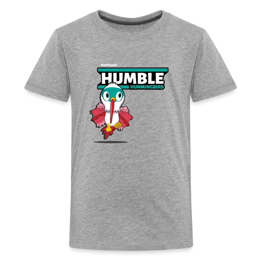 Humble Hummingbird Character Comfort Kids Tee - heather gray