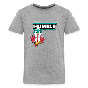 Humble Hummingbird Character Comfort Kids Tee - heather gray