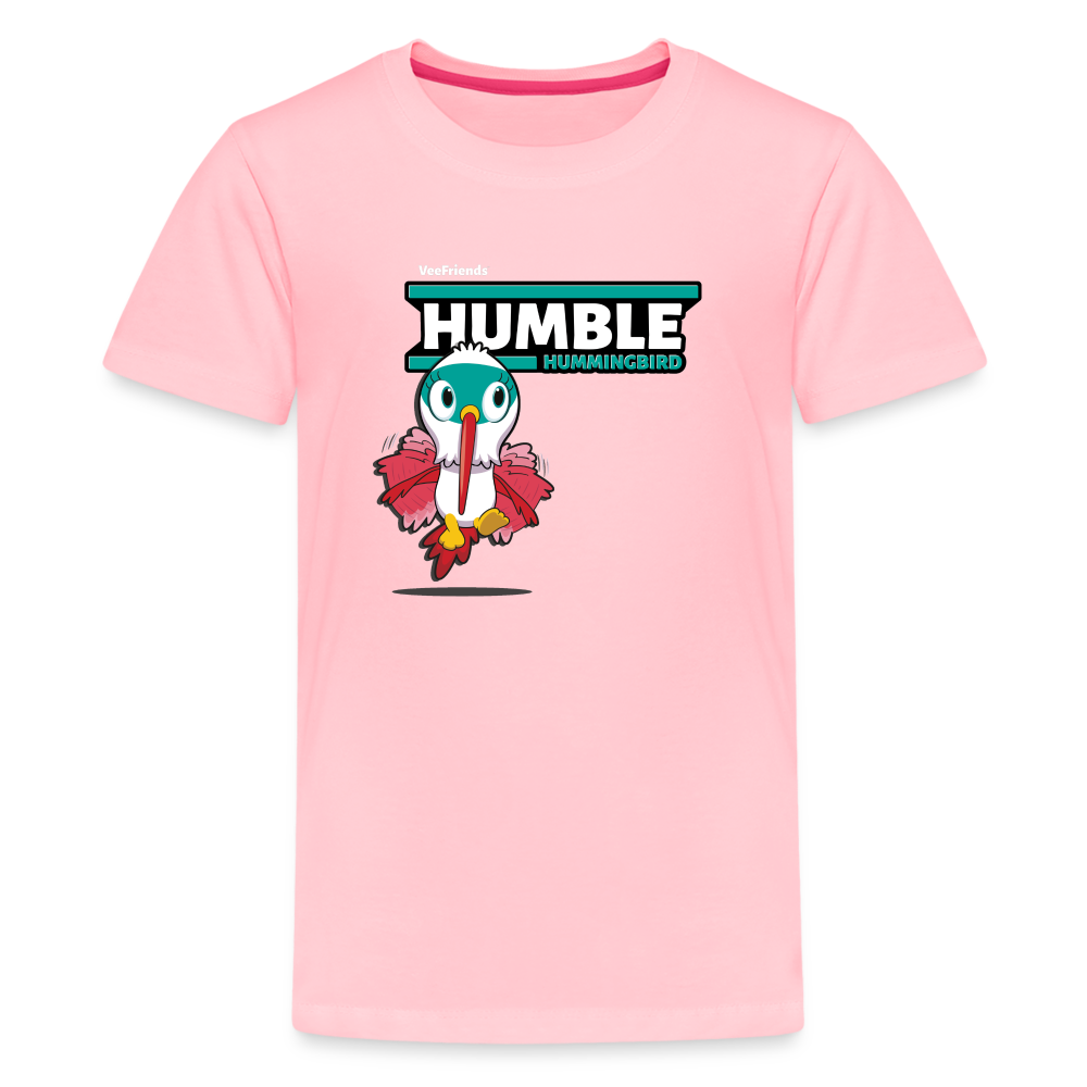 Humble Hummingbird Character Comfort Kids Tee - pink