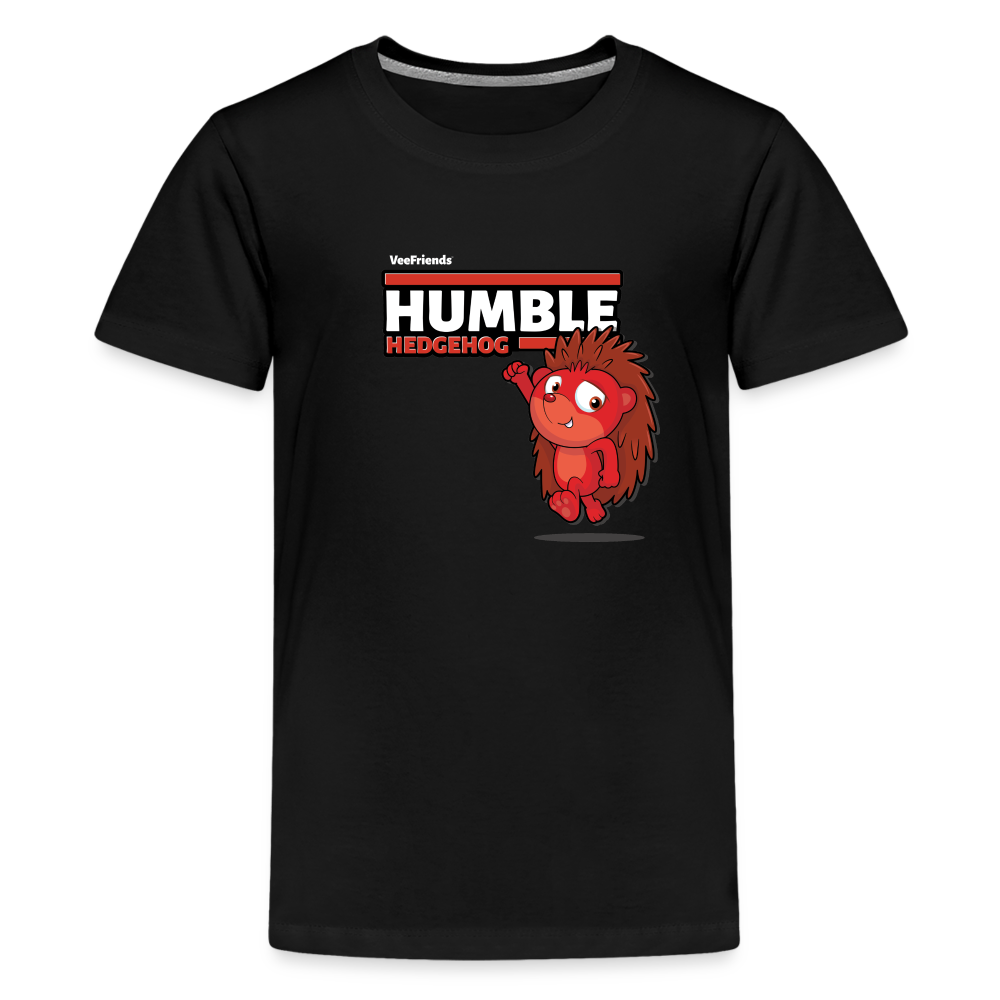 Humble Hedgehog Character Comfort Kids Tee - black