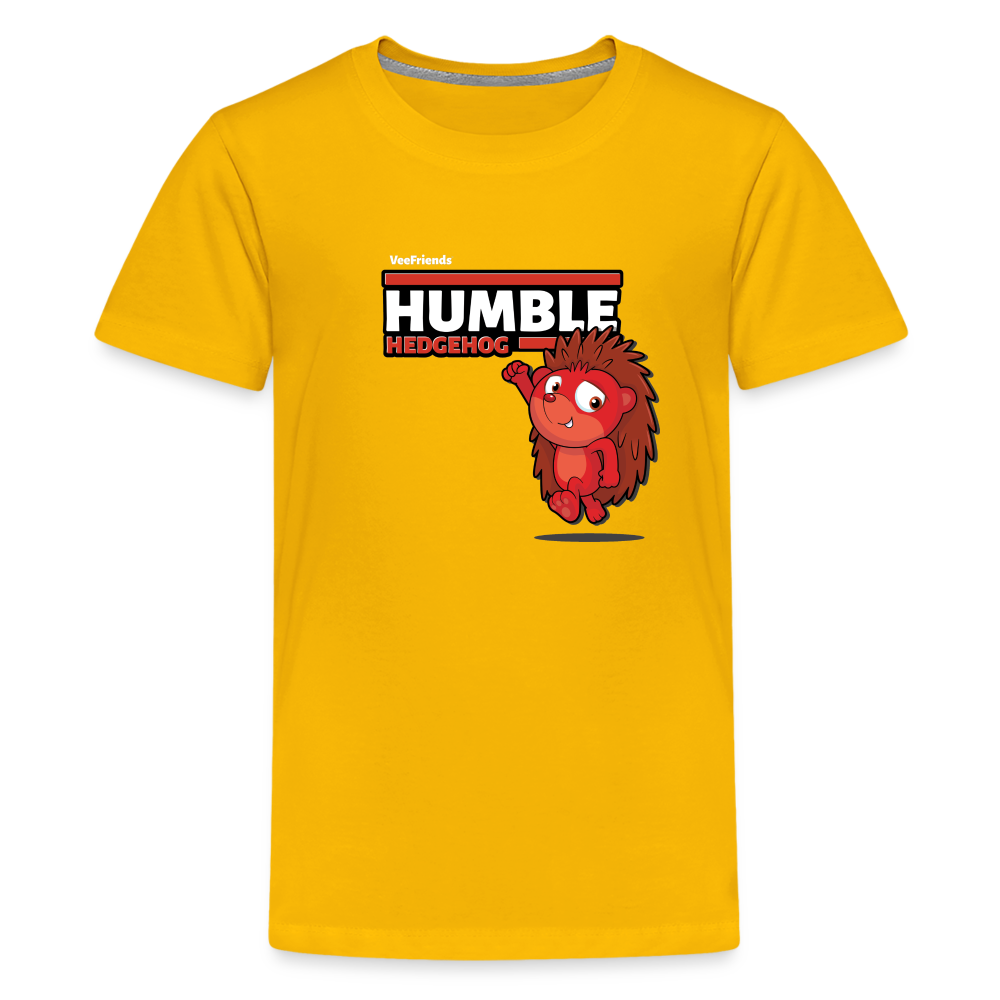 Humble Hedgehog Character Comfort Kids Tee - sun yellow