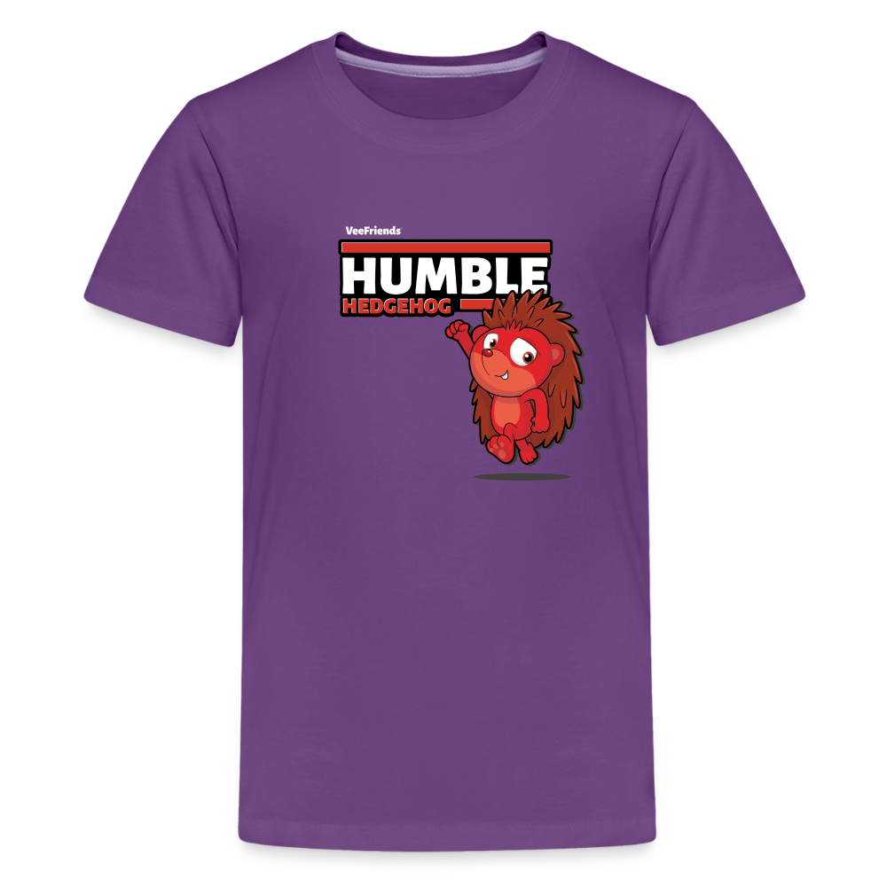 Humble Hedgehog Character Comfort Kids Tee - purple