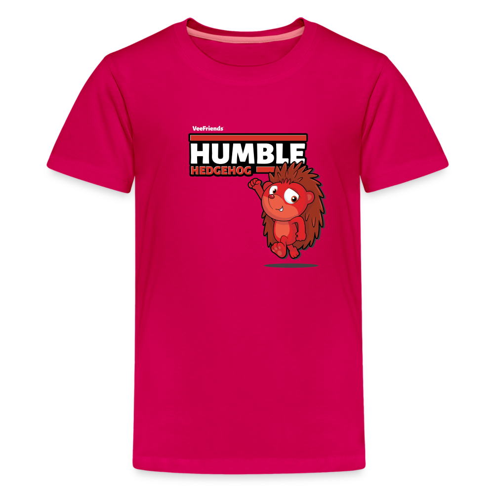 Humble Hedgehog Character Comfort Kids Tee - dark pink