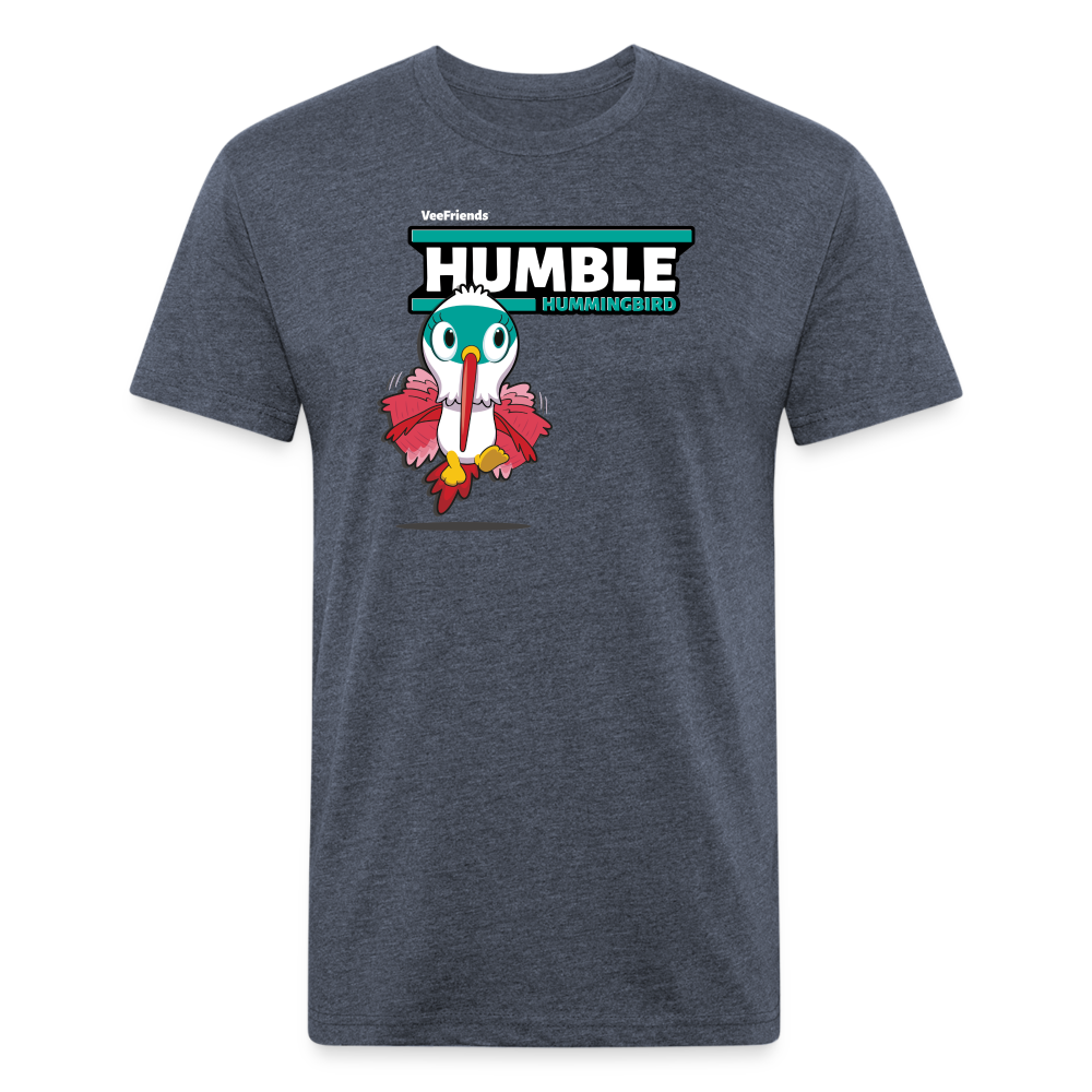 Humble Hummingbird Character Comfort Adult Tee - heather navy