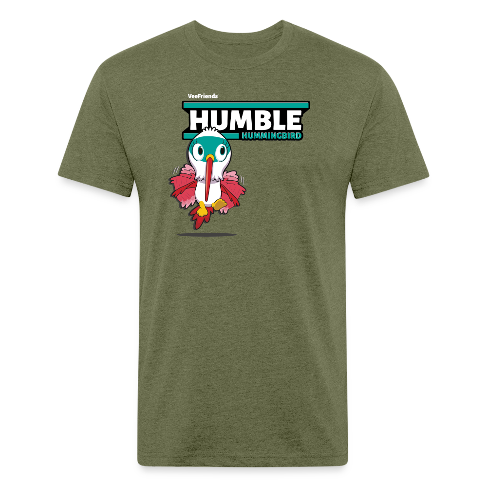 Humble Hummingbird Character Comfort Adult Tee - heather military green