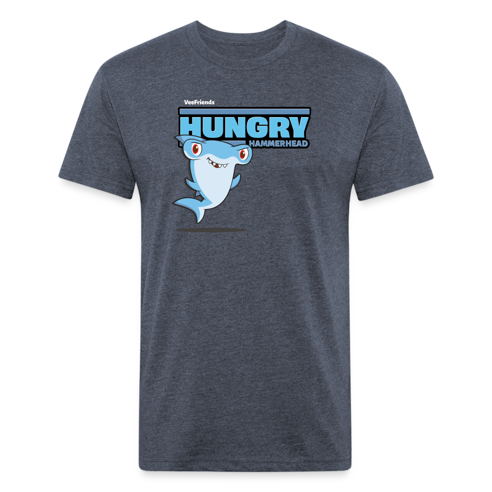 Hungry Hammerhead Character Comfort Adult Tee - heather navy