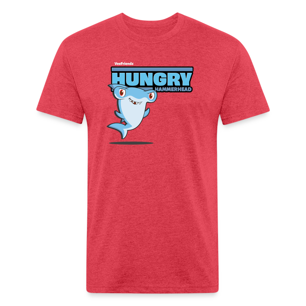 Hungry Hammerhead Character Comfort Adult Tee - heather red