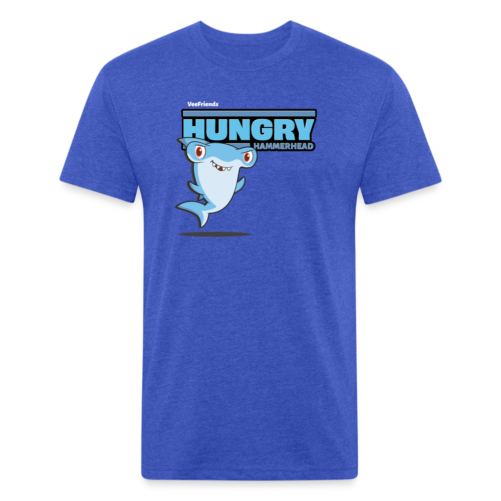 Hungry Hammerhead Character Comfort Adult Tee - heather royal