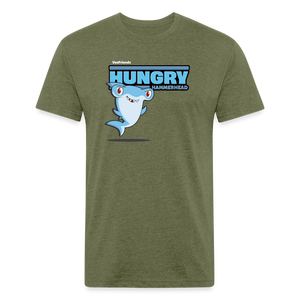 Hungry Hammerhead Character Comfort Adult Tee - heather military green
