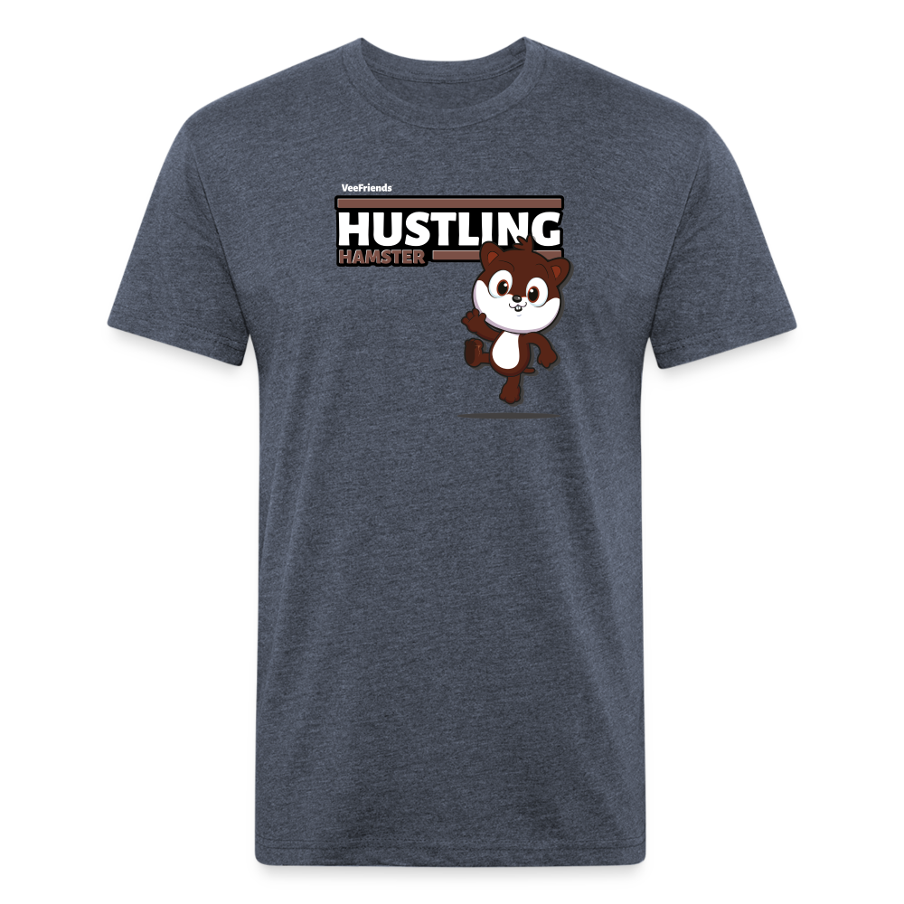 Hustling Hamster Character Comfort Adult Tee - heather navy