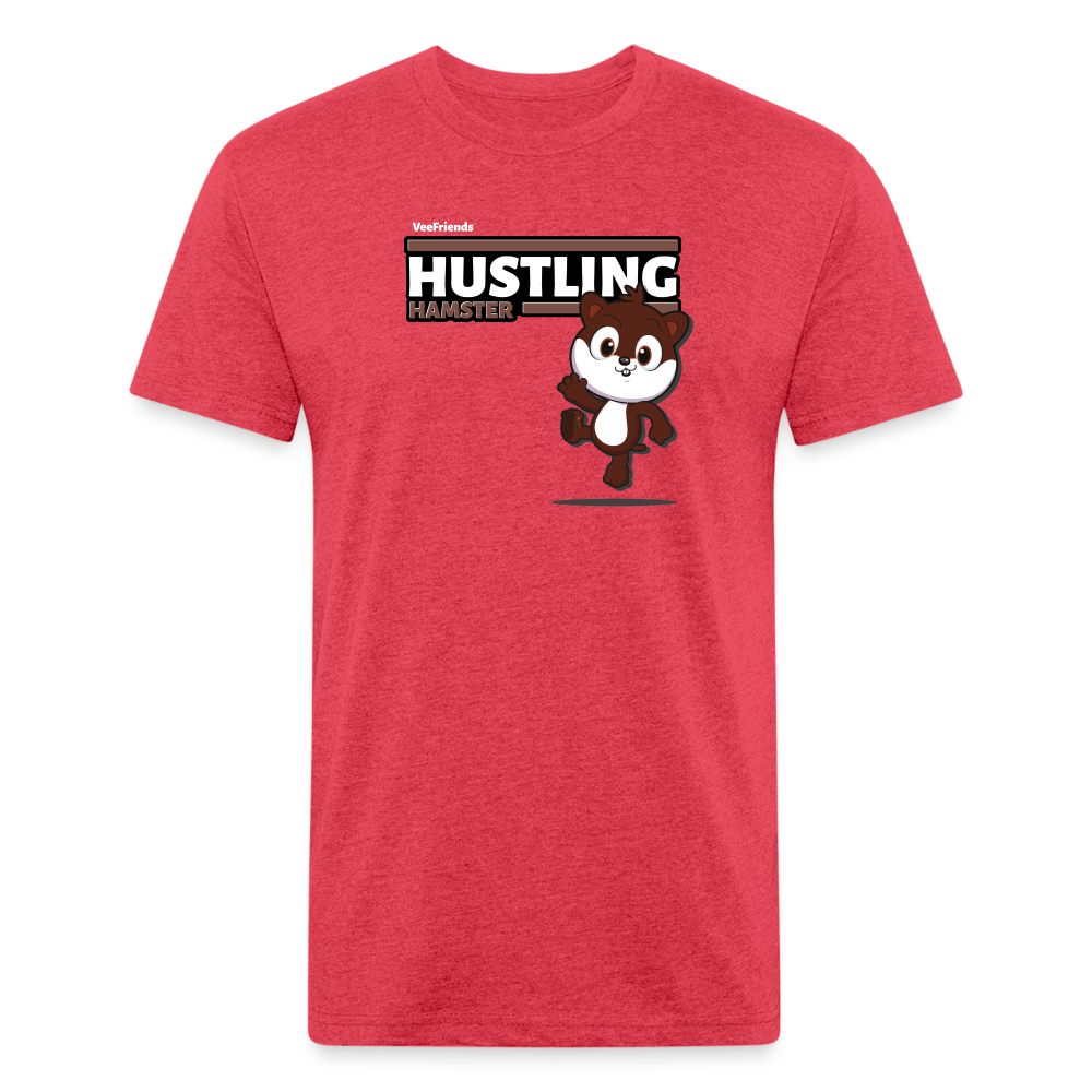 Hustling Hamster Character Comfort Adult Tee - heather red