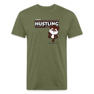 Hustling Hamster Character Comfort Adult Tee - heather military green