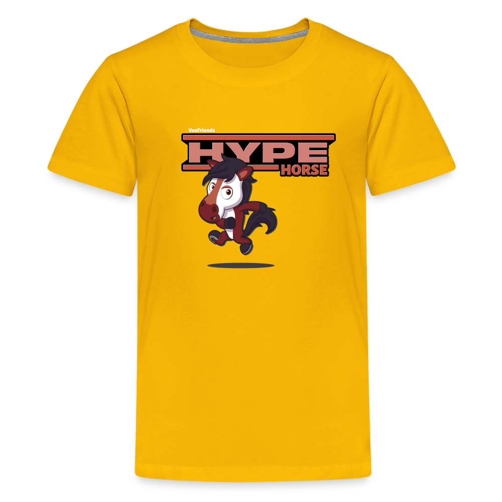 
            
                Load image into Gallery viewer, Hype Horse Character Comfort Kids Tee - sun yellow
            
        