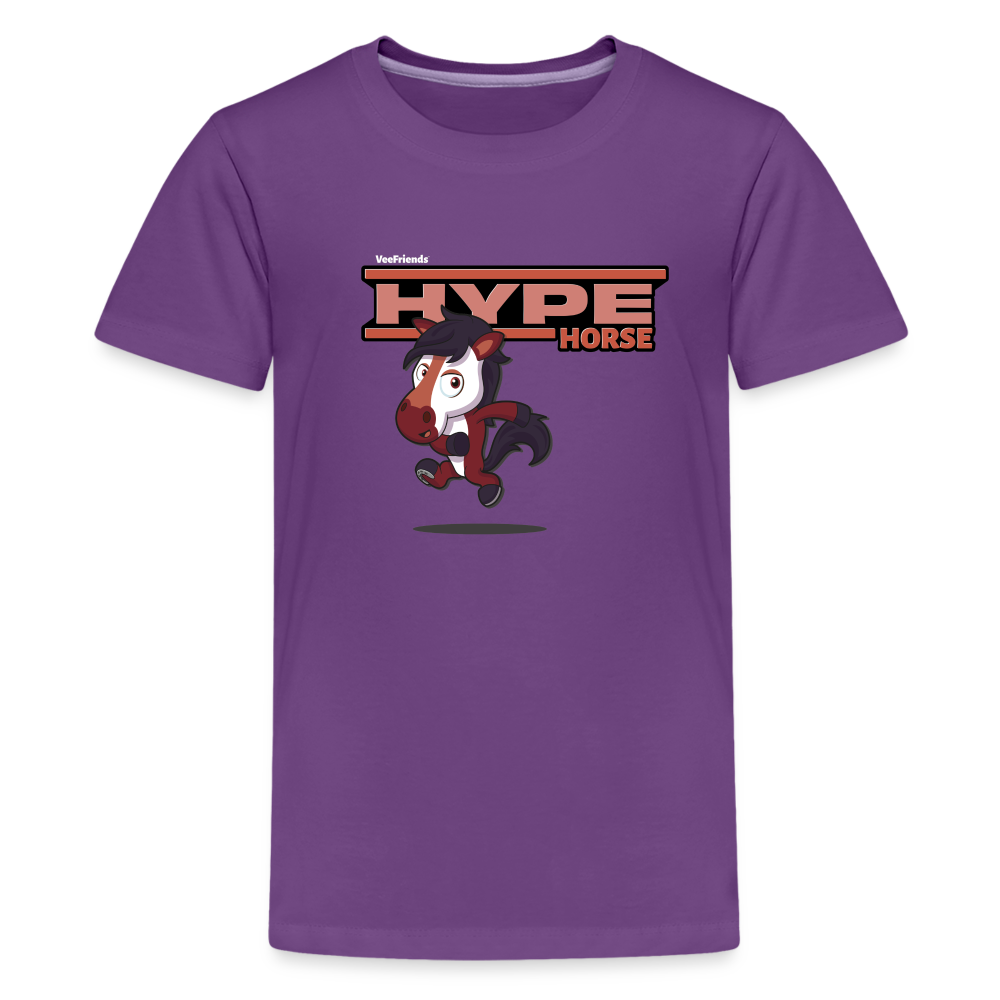 Hype Horse Character Comfort Kids Tee - purple