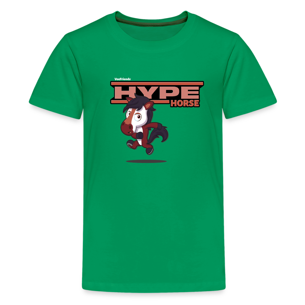 Hype Horse Character Comfort Kids Tee - kelly green