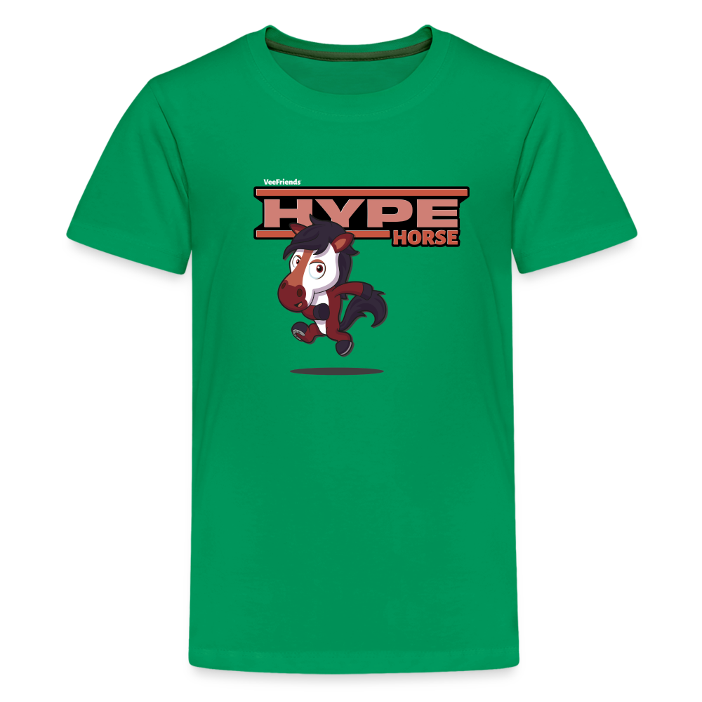
            
                Load image into Gallery viewer, Hype Horse Character Comfort Kids Tee - kelly green
            
        
