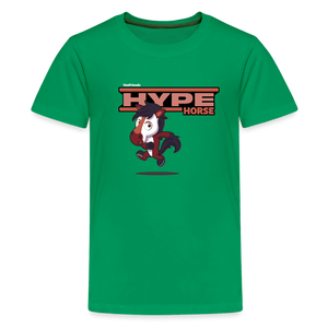 
            
                Load image into Gallery viewer, Hype Horse Character Comfort Kids Tee - kelly green
            
        