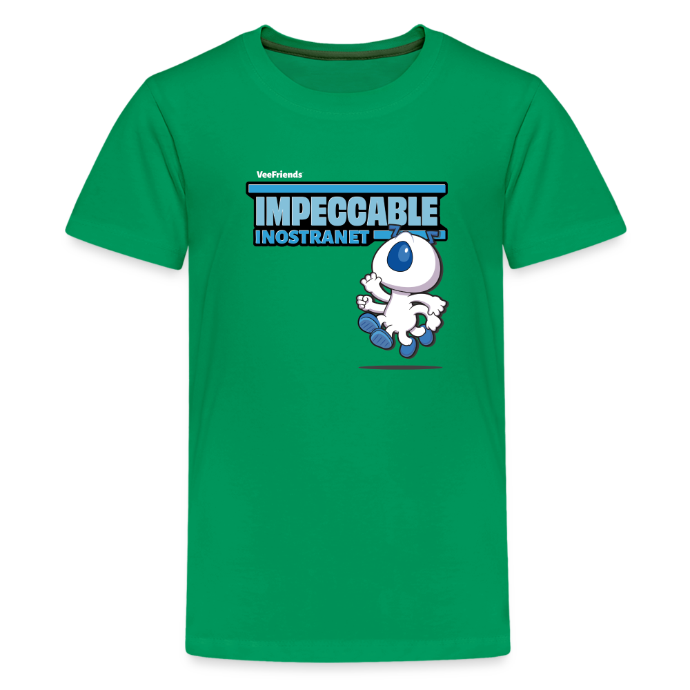 
            
                Load image into Gallery viewer, Impeccable Inostranet Character Comfort Kids Tee - kelly green
            
        