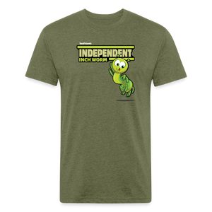 
            
                Load image into Gallery viewer, Independent Inch Worm Character Comfort Adult Tee - heather military green
            
        