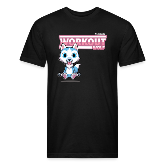 Workout Wolf Character Comfort Adult Tee - black